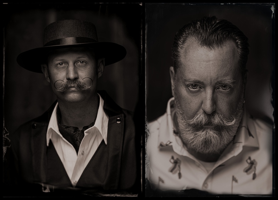 tintype of best styled mustache winners