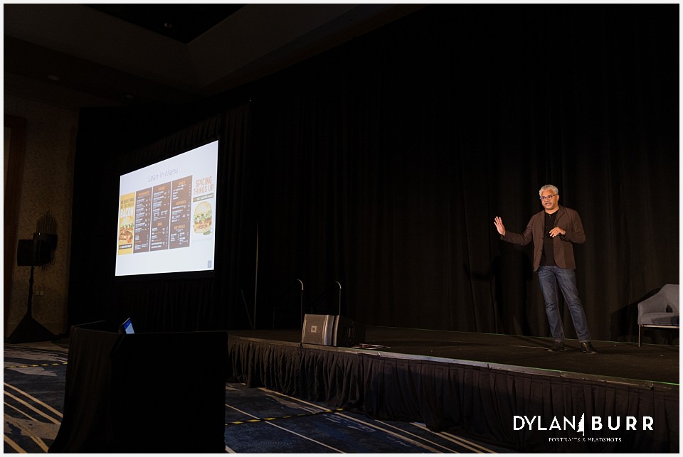 presentation by excutive at company conference